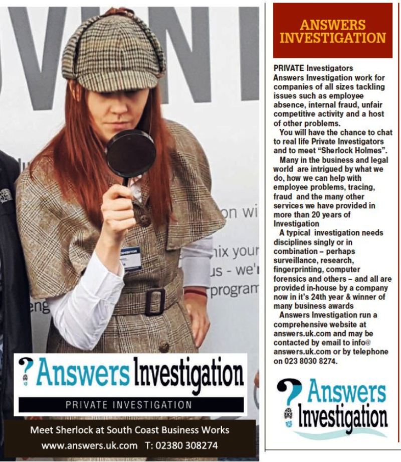 Southampton Daily Echo South Coast Business Works exhibition Private Investigator
